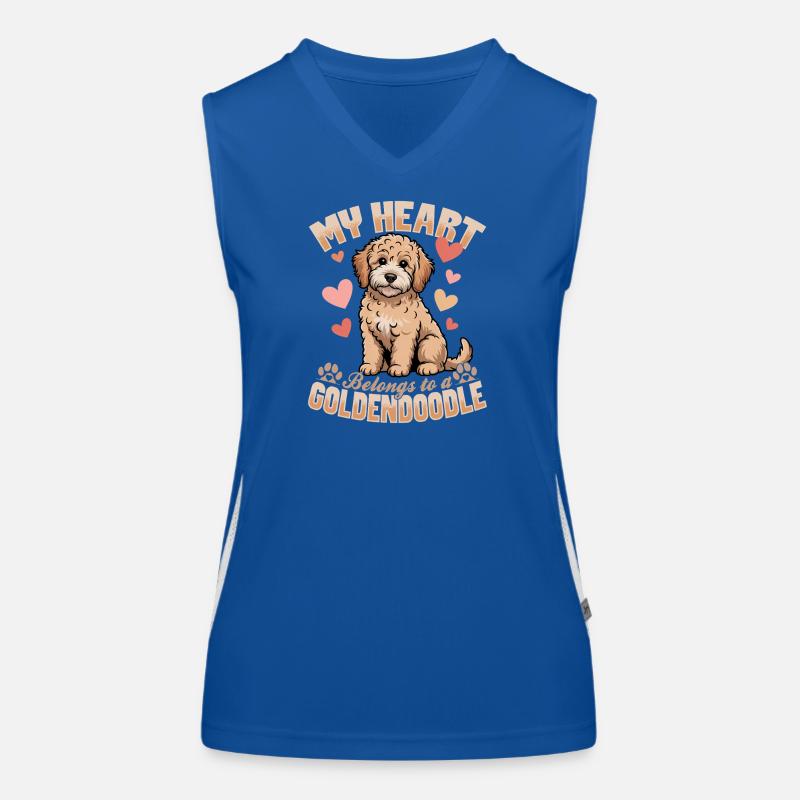 Race de chien Goldendoodle Débardeur respirant contrasté Femme