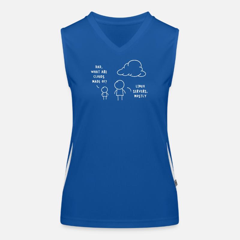 Linux Server Cloud Computing Funny Saying Women's Functional Contrast Tank Top