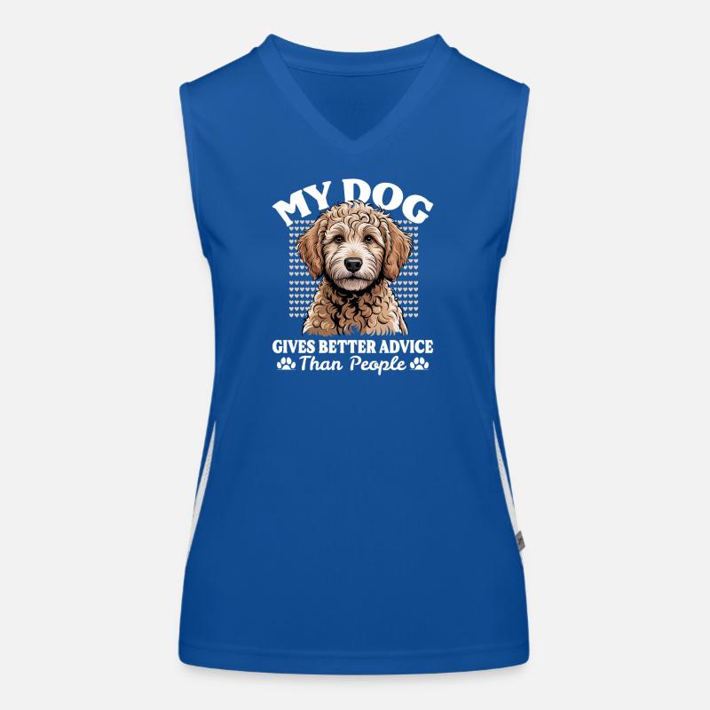 Race de chien Goldendoodle Débardeur respirant contrasté Femme
