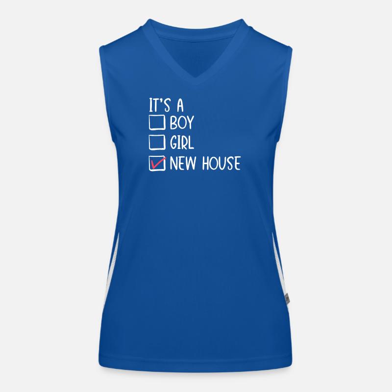 Neue Haus-Checkbox-Illustration Funktionelles Kontrast-Tank Top für Frauen