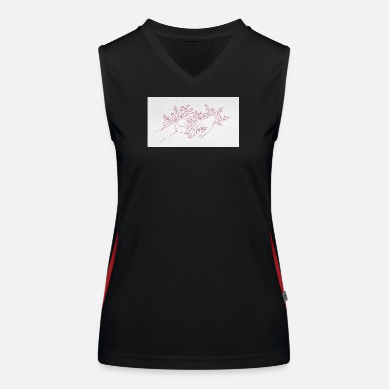 Hand of the Protector - Women's Functional Contrast Tank Top - black/red