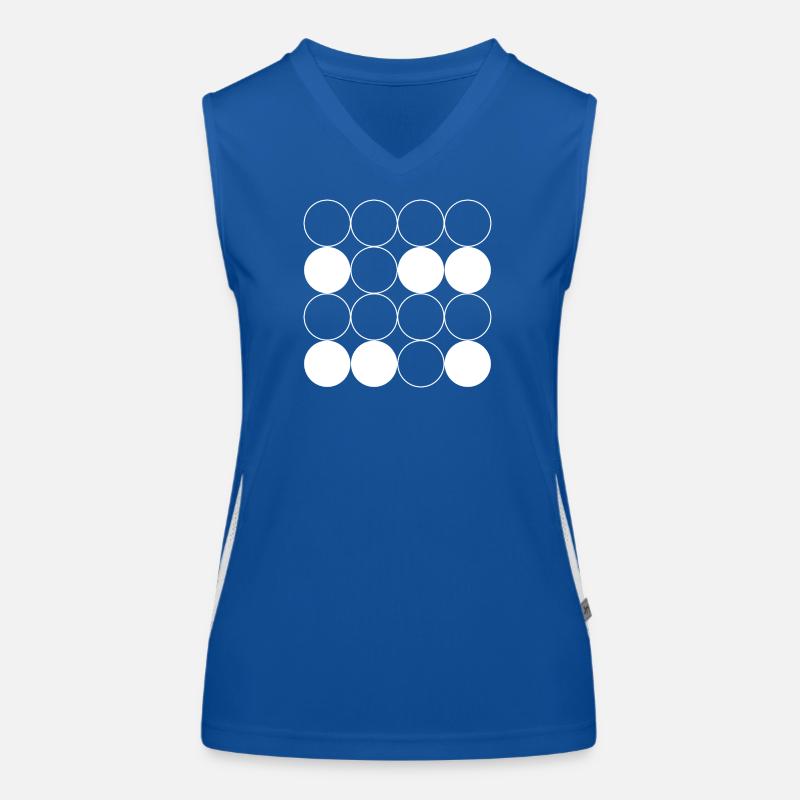 Circle Grid pattern Women's Functional Contrast Tank Top