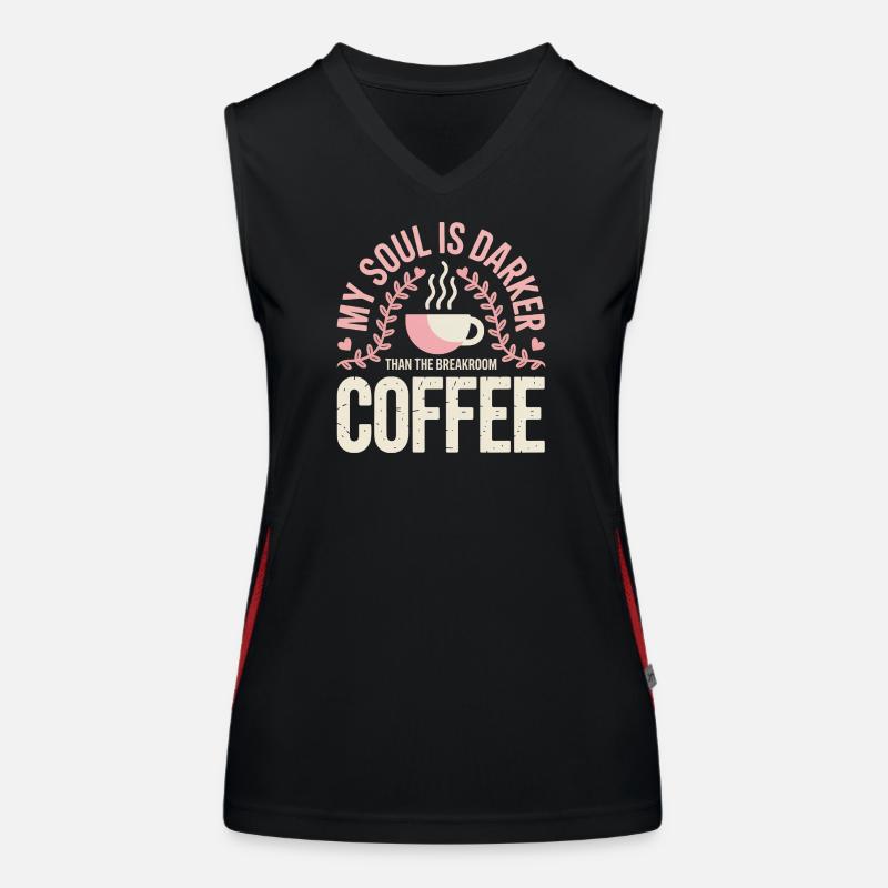Dark Roast Soul Kaffee Funktionelles Kontrast-Tank Top für Frauen