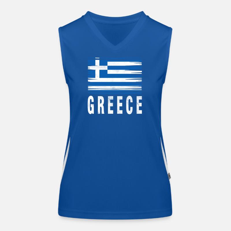 Drapeau au pinceau Grèce Débardeur respirant contrasté Femme