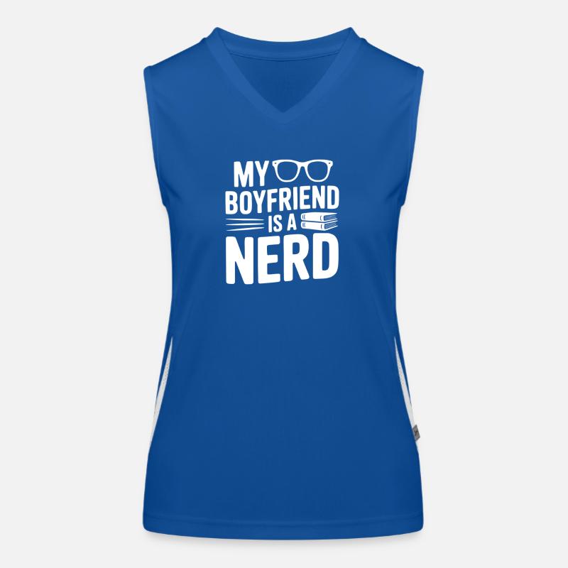 My Boyfriend is a Nerd Women's Functional Contrast Tank Top