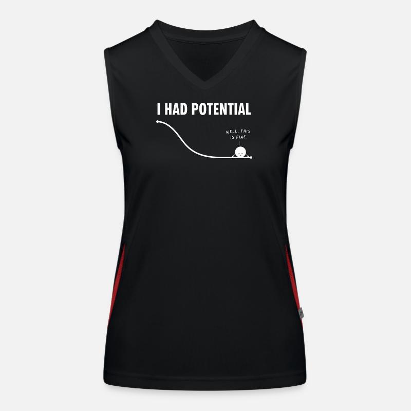 J’avais de l’humour à la Courbe Potentielle Débardeur respirant contrasté Femme