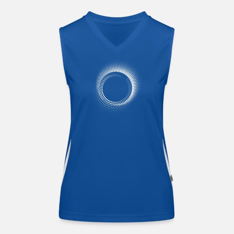 Spirale en points concentriques Débardeur respirant contrasté Femme
