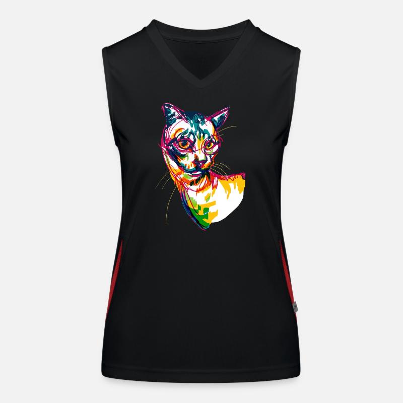 Neon Cat Débardeur respirant contrasté Femme