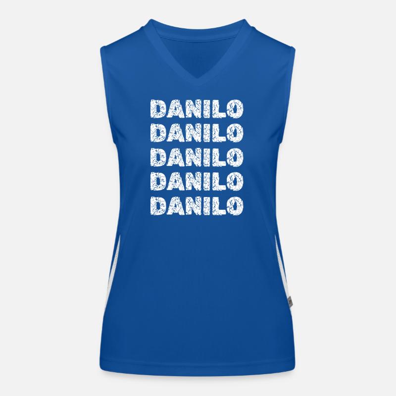 Danilo als Name Funktionelles Kontrast-Tank Top für Frauen