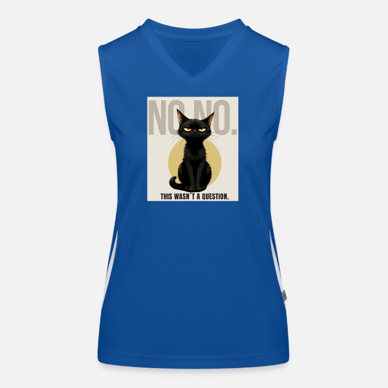 NON, NON. – Design sarcastique de chat noir Débardeur respirant contrasté Femme
