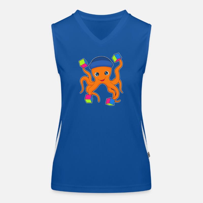 Octopus Cube Women's Functional Contrast Tank Top