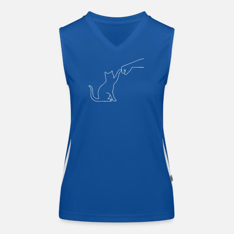 Katze Pfote lustig Funktionelles Kontrast-Tank Top für Frauen