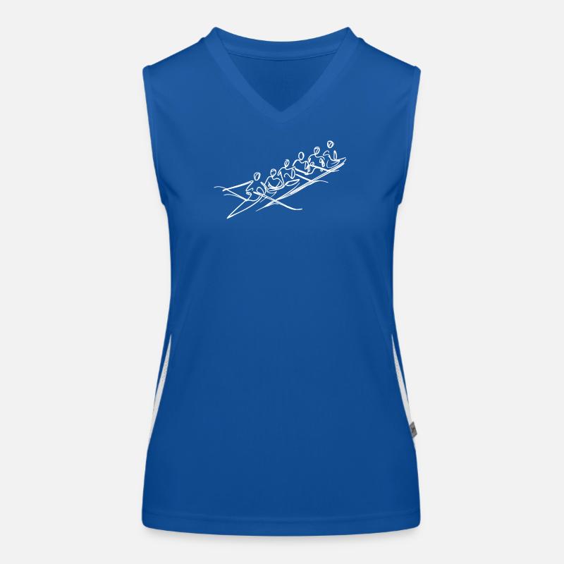 Rowing Team Sketch Women's Functional Contrast Tank Top