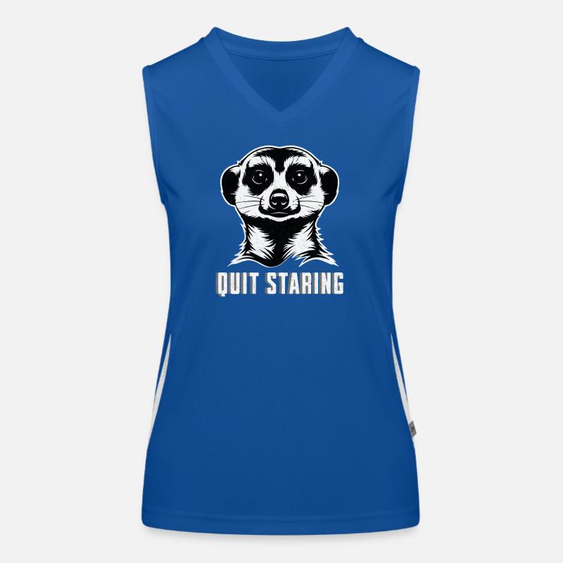 Suricate arrête de fixer - Chemise drôle d’animal Débardeur respirant contrasté Femme