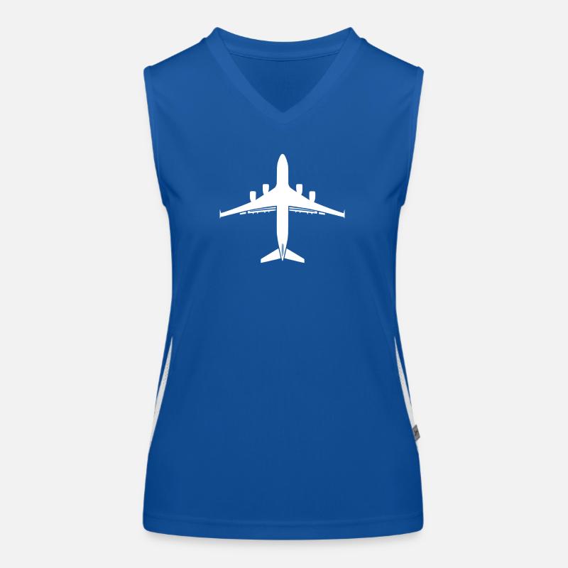 Flugzeug Funktionelles Kontrast-Tank Top für Frauen