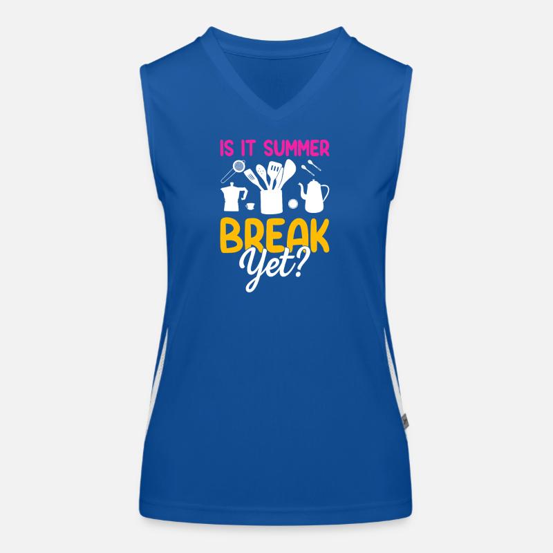 Sommerpause Bereits? Küchenmotiv Funktionelles Kontrast-Tank Top für Frauen