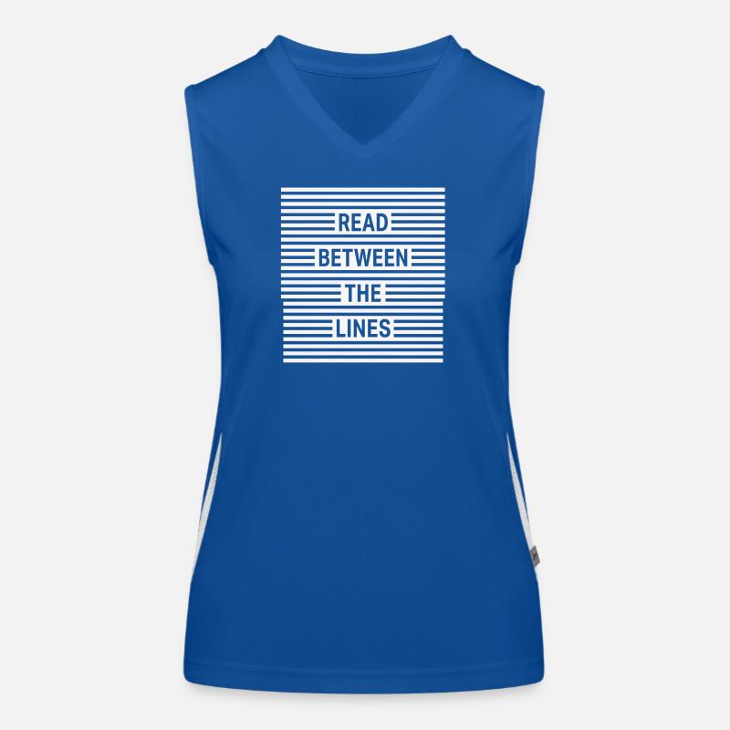 Read Between The Lines Funktionelles Kontrast-Tank Top für Frauen