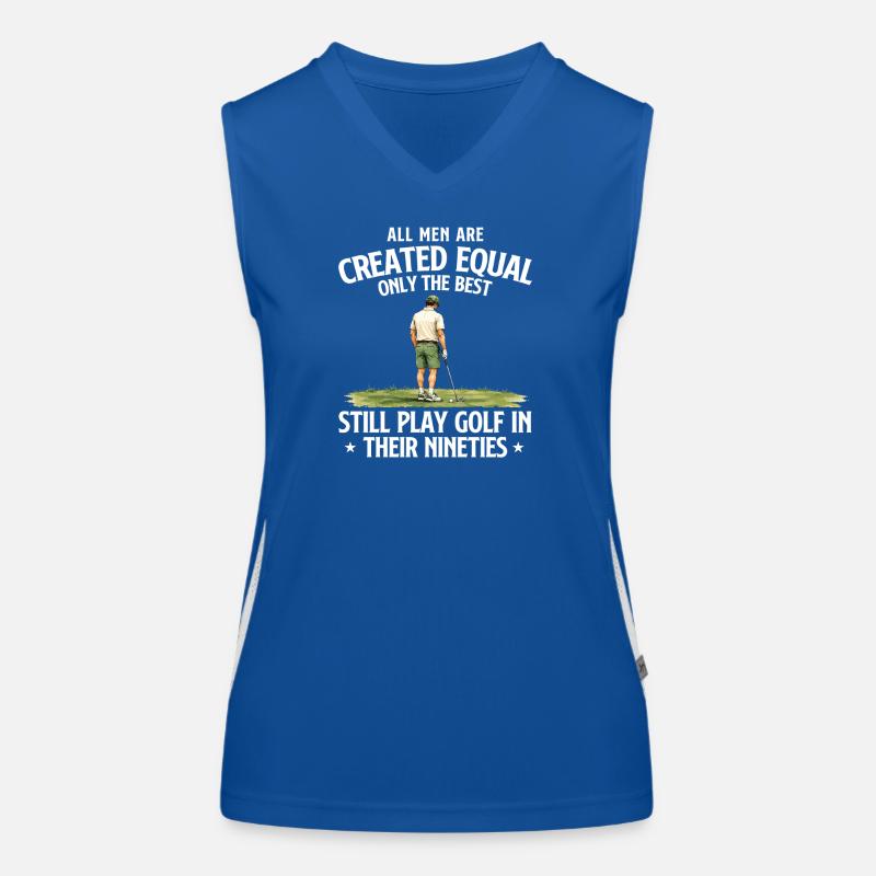 Best Men Golf In Their Nineties Humor Women's Functional Contrast Tank Top
