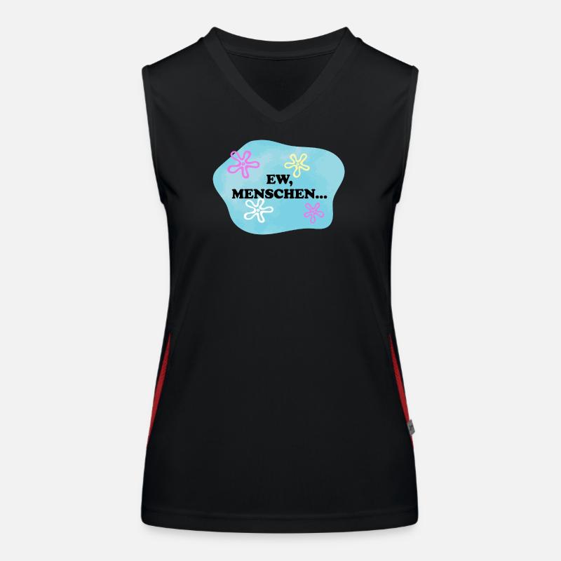 Ew, Menschen | Sarkastisches Retro Meme Funktionelles Kontrast-Tank Top für Frauen