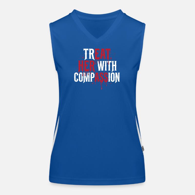 Traitez-la avec compassion Débardeur respirant contrasté Femme