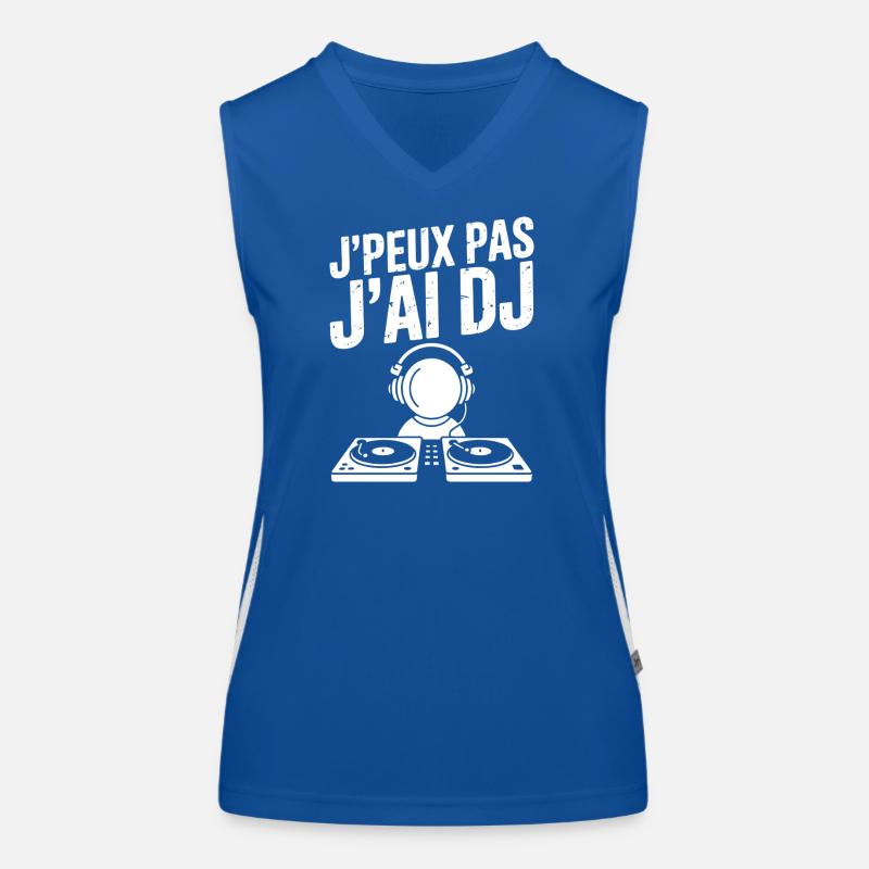 JE_PEUX_PAS_J-AI_DJ Débardeur respirant contrasté Femme