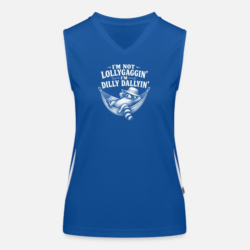 Ich trödele nicht, ich trödele, du Waschbär! Funktionelles Kontrast-Tank Top für Frauen