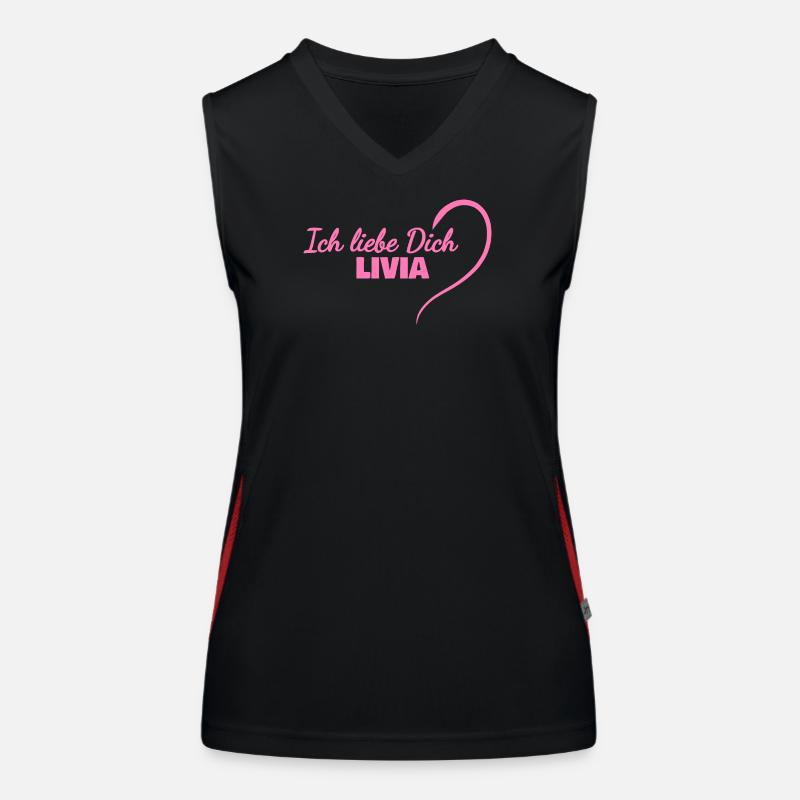 Livia als Herz Funktionelles Kontrast-Tank Top für Frauen