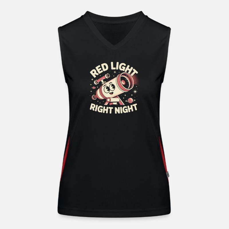 Red Light Clear Night | Astronomy Women's Functional Contrast Tank Top