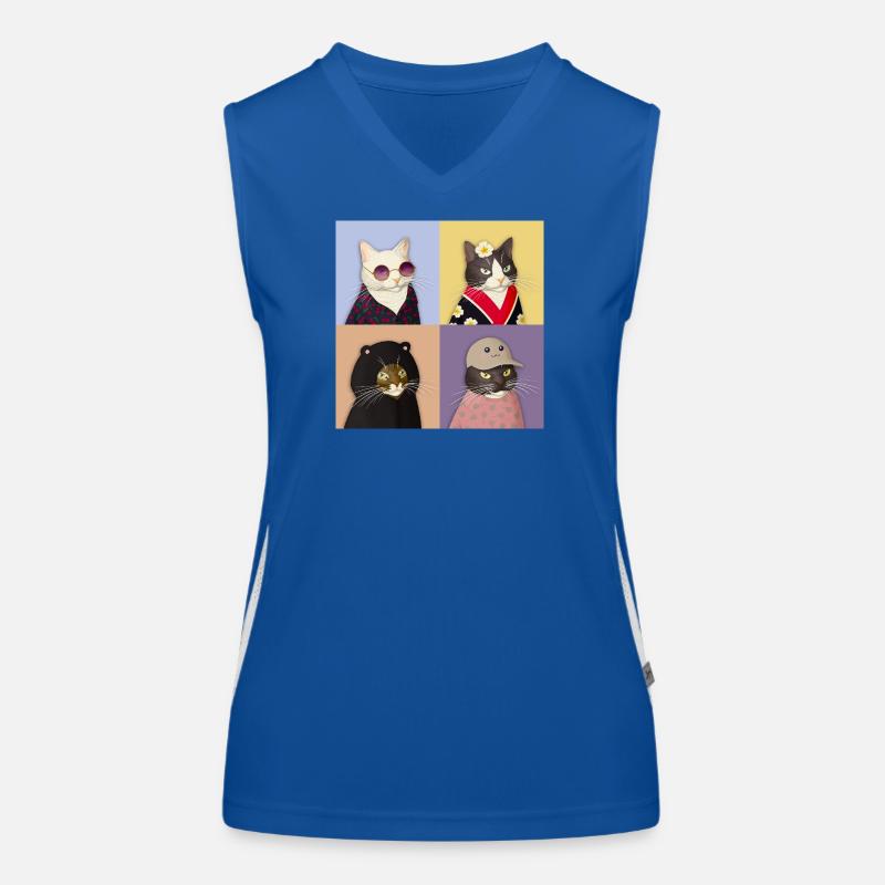 Cat Couture Quartet Women's Functional Contrast Tank Top
