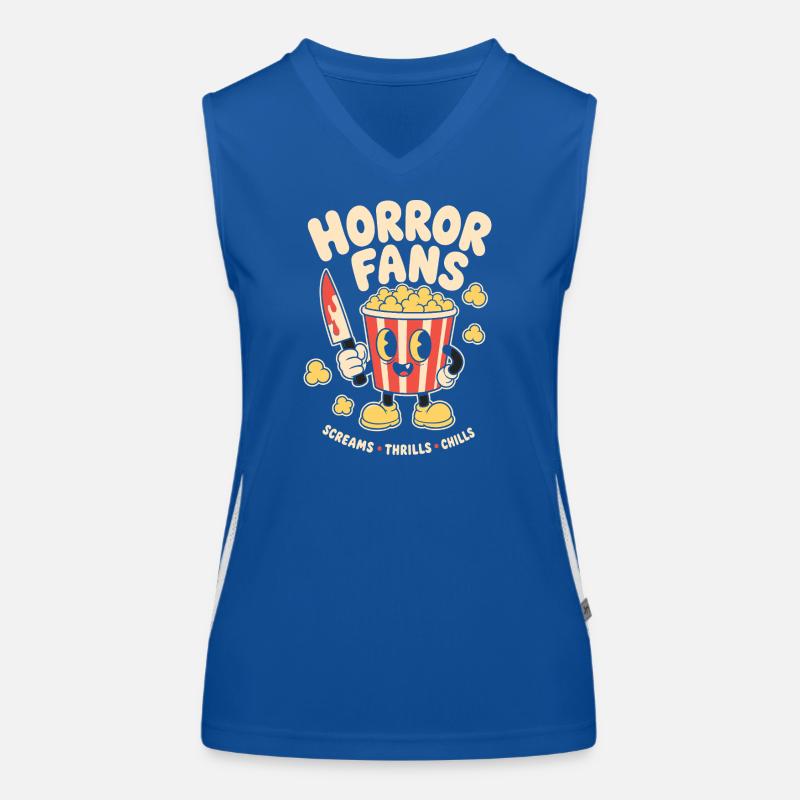 Horror Fans Screams Thrills Chills Funktionelles Kontrast-Tank Top für Frauen