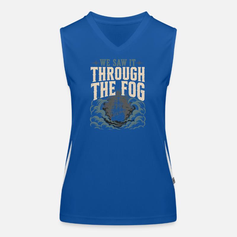 Ghost Ship Cursed Ship Maritime Spirit Women's Functional Contrast Tank Top