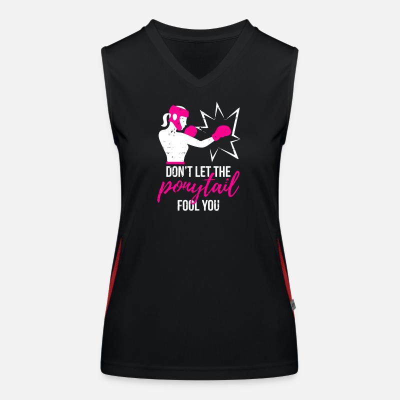 Punchy Ponytail Power Women's Functional Contrast Tank Top