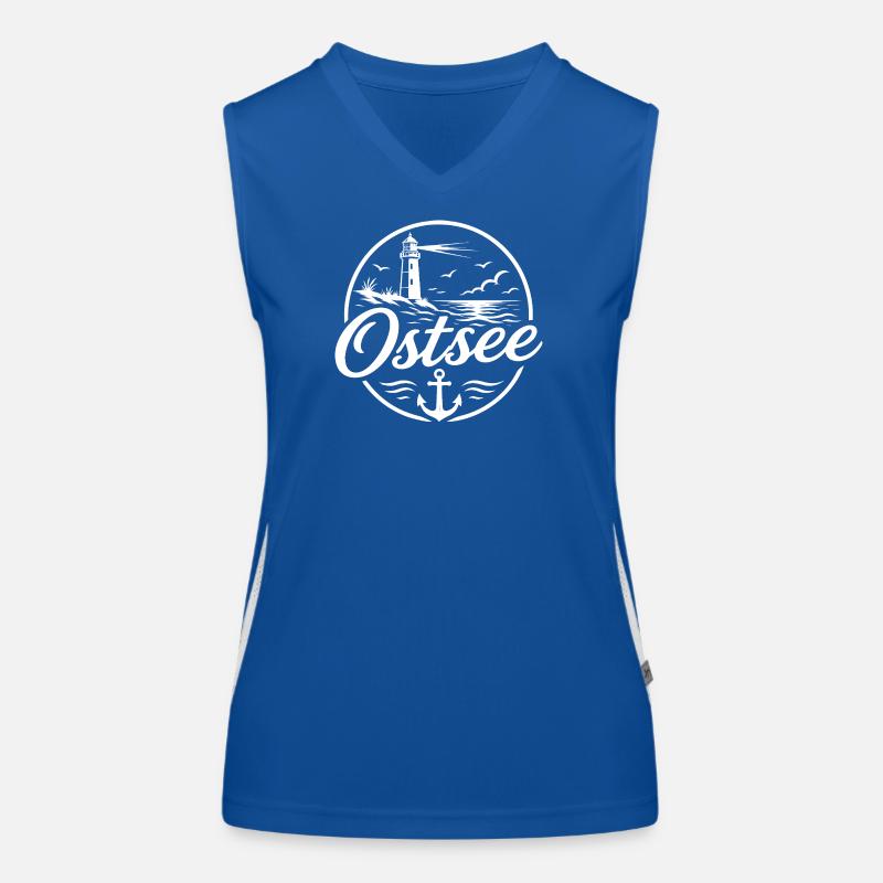 Ostsee Funktionelles Kontrast-Tank Top für Frauen