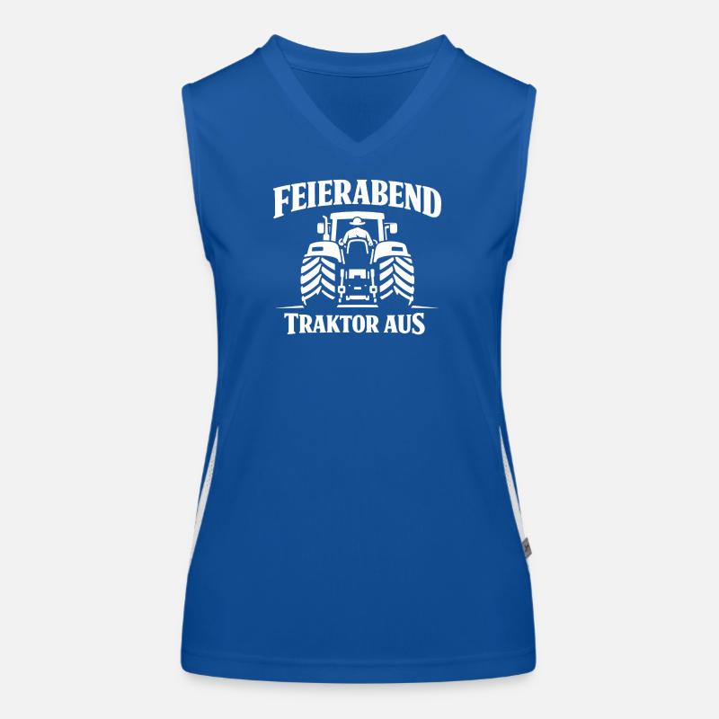 Feierabend Traktor Aus Funktionelles Kontrast-Tank Top für Frauen