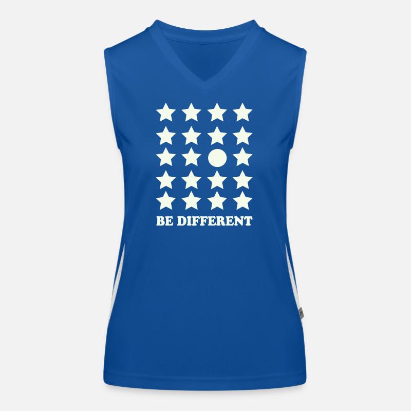 Be Different Star Grid Circle Women's Functional Contrast Tank Top