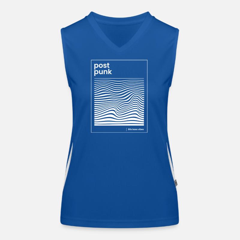 Post Punk Wave Pattern Poster Women's Functional Contrast Tank Top