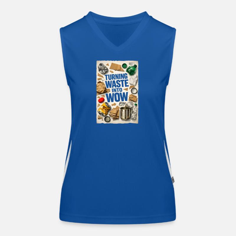 Abfall wird Wow | Upcycling Recycling Funktionelles Kontrast-Tank Top für Frauen