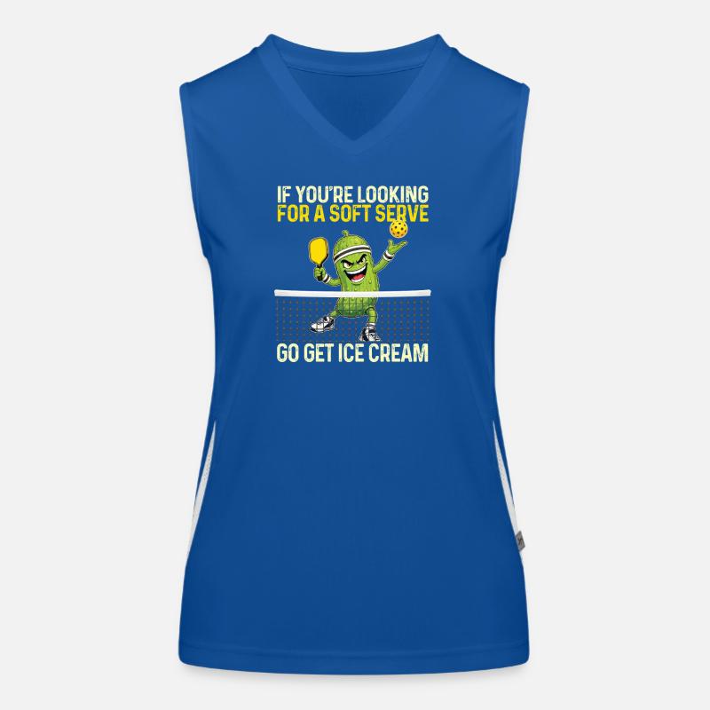 Soft Server Cream Pickleball Women's Functional Contrast Tank Top