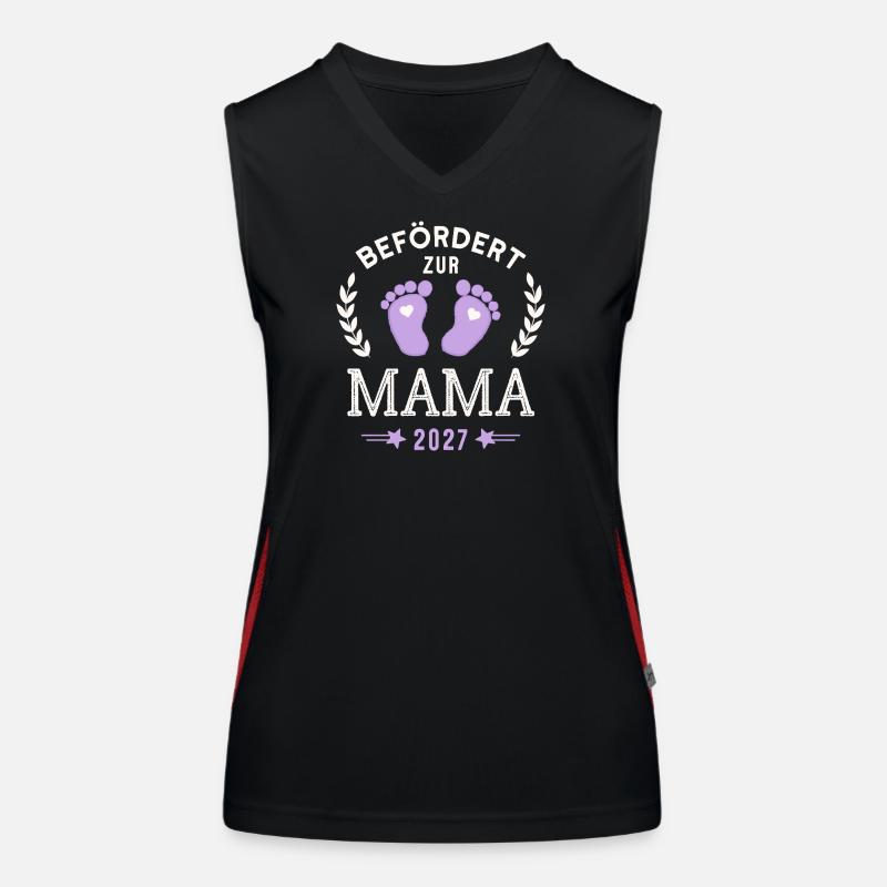 Befördert zur Mama 2027 Werdende Mama Funktionelles Kontrast-Tank Top für Frauen