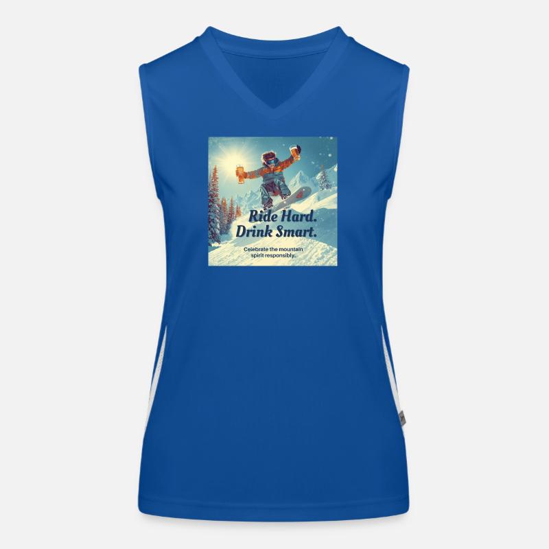 Ride Hard Drink Smart Bergspaß Funktionelles Kontrast-Tank Top für Frauen