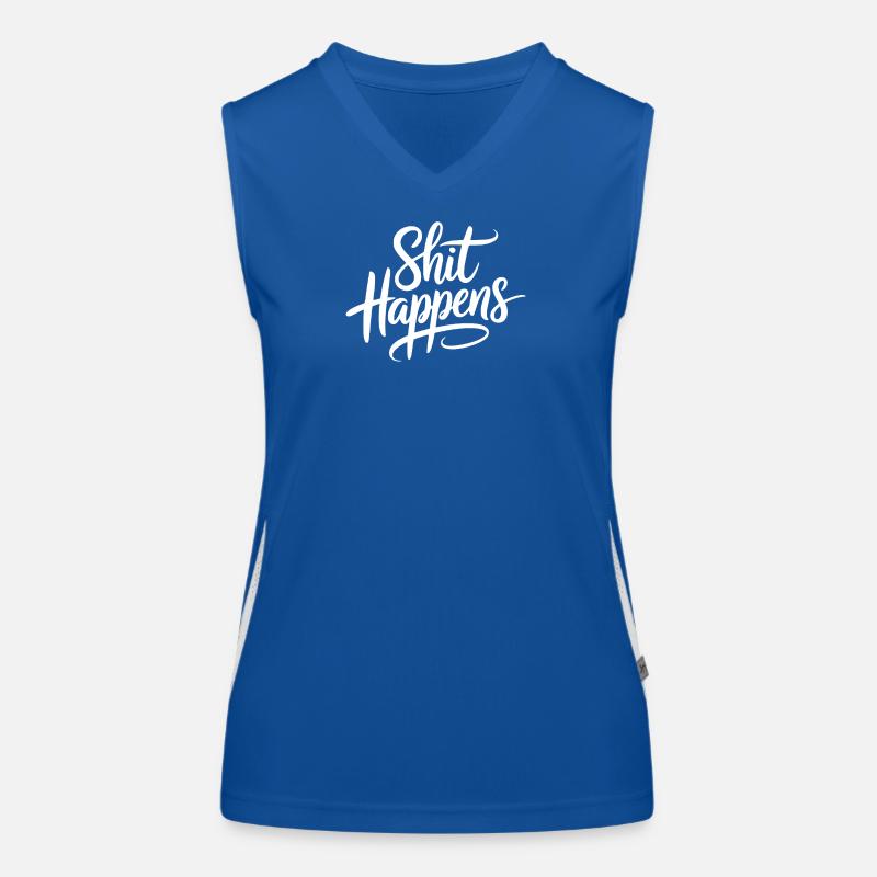 Shit Happens Statement Women's Functional Contrast Tank Top