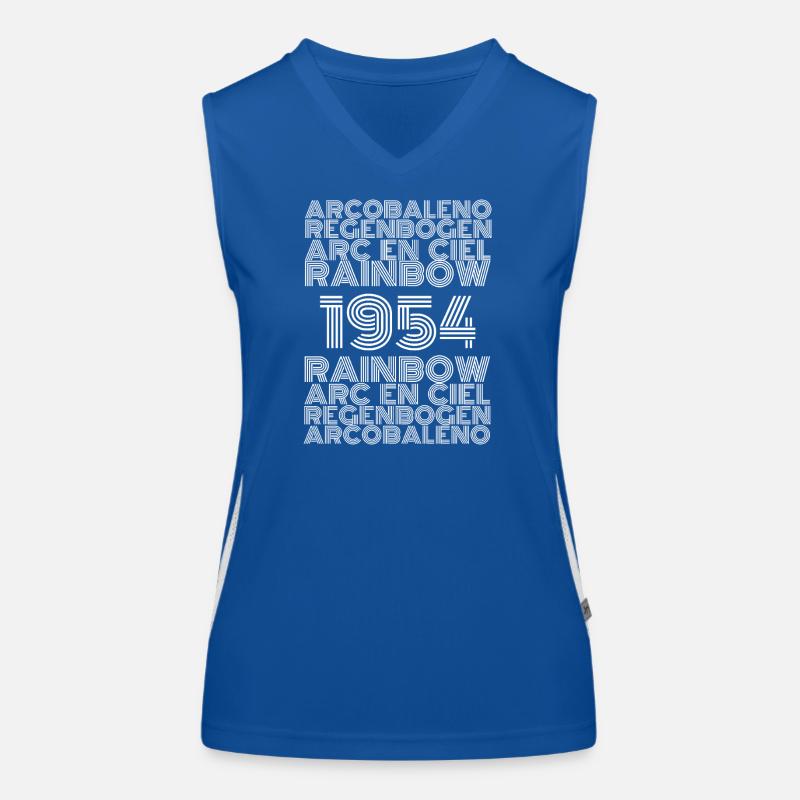Regenbogen 1954 Funktionelles Kontrast-Tank Top für Frauen