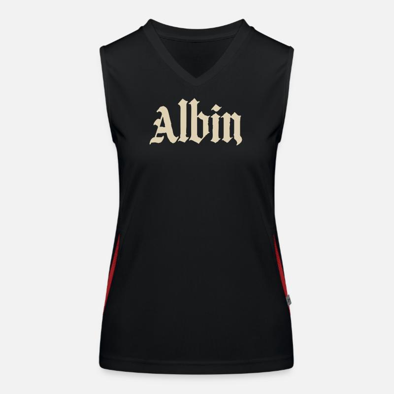 Abhin in Gothic Script Funktionelles Kontrast-Tank Top für Frauen