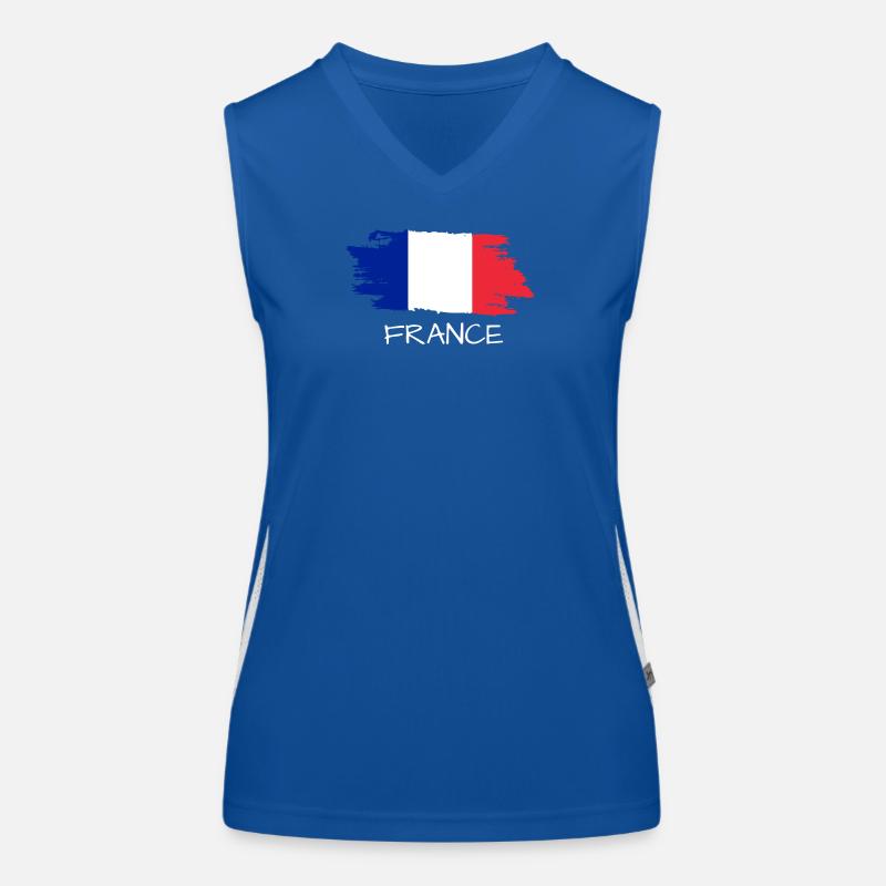 French flag Women's Functional Contrast Tank Top