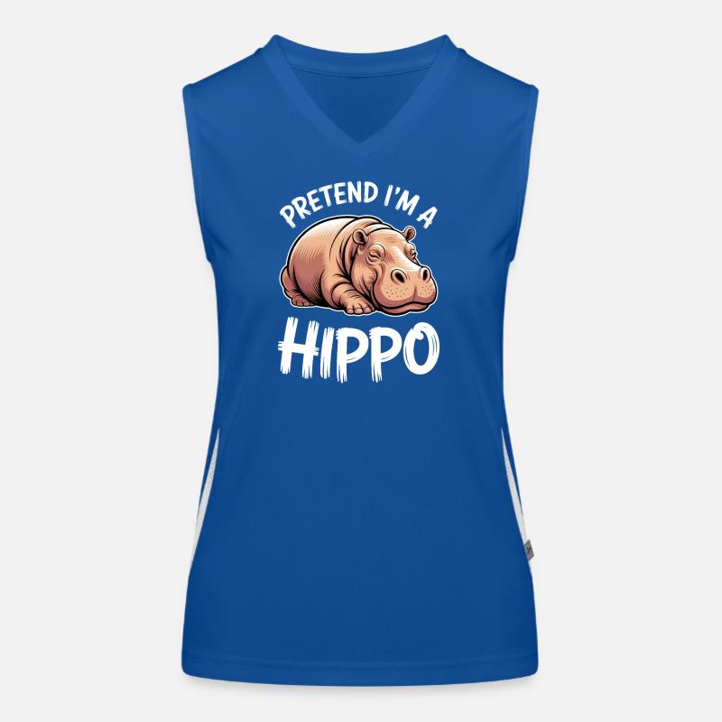 Nilpferd Sprüche Flusspferd Witz Nilpferd Geschenk Funktionelles Kontrast-Tank Top für Frauen