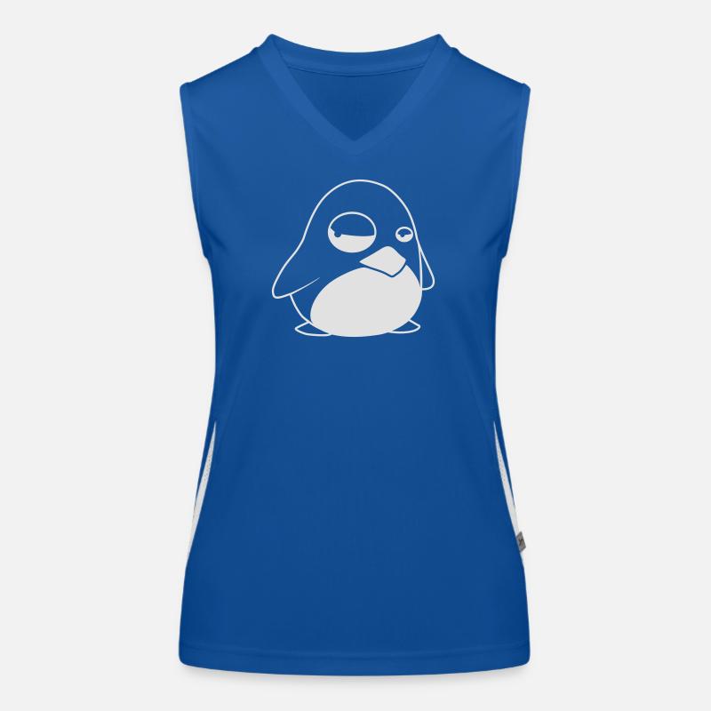 TUX Penguin, LINUX Débardeur respirant contrasté Femme