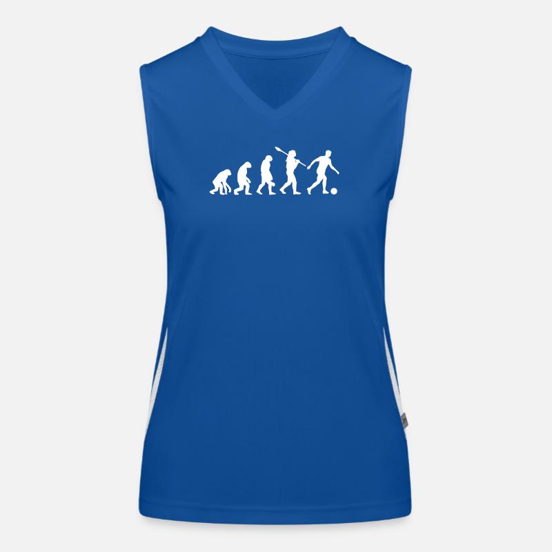 Fußball Evolution | Soccer Evolution Funktionelles Kontrast-Tank Top für Frauen