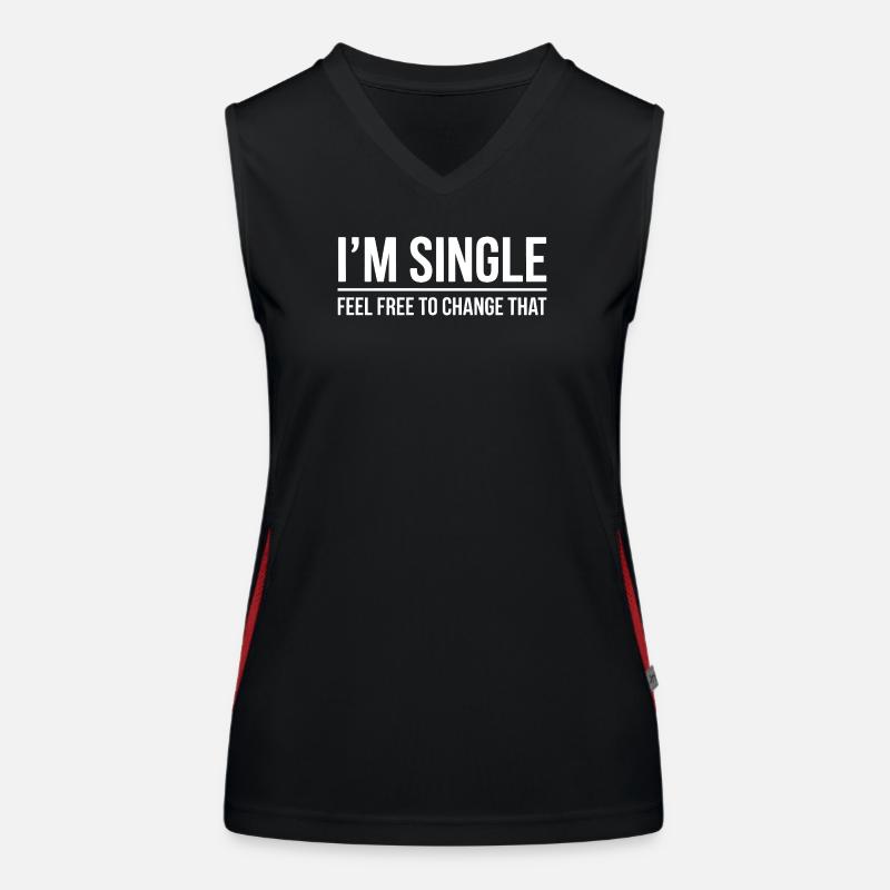 Single Sayings Singles Funny Single Gift Women's Functional Contrast Tank Top