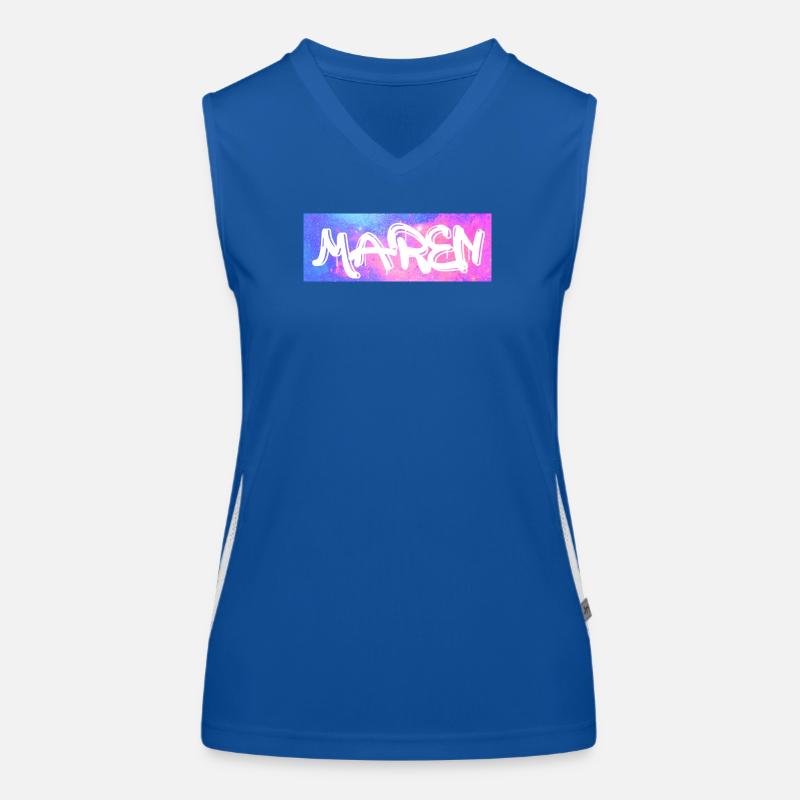 Maren Name Geschenk Geschenkidee Galaxie Funktionelles Kontrast-Tank Top für Frauen