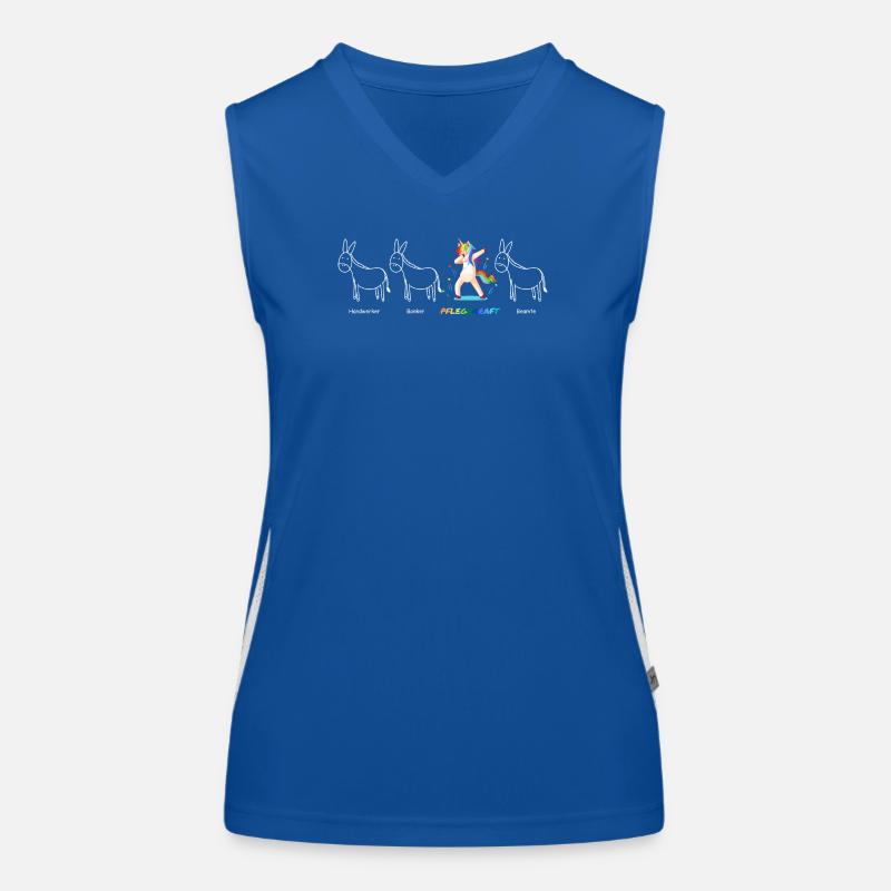 PFLEGEKRAFT Einhorn Beruf Besonders Einzigartig Funktionelles Kontrast-Tank Top für Frauen